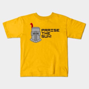 Dark Souls Praise The Sun Solaire 8-Bit Pixel Art Kids T-Shirt